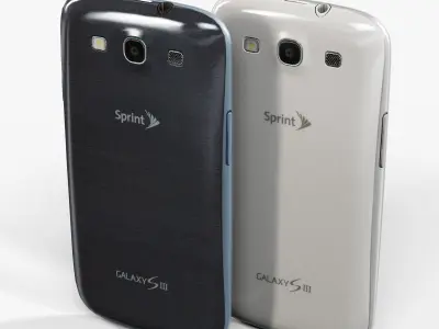 Samsung Galaxy Sprint S III Low-poly 3D model