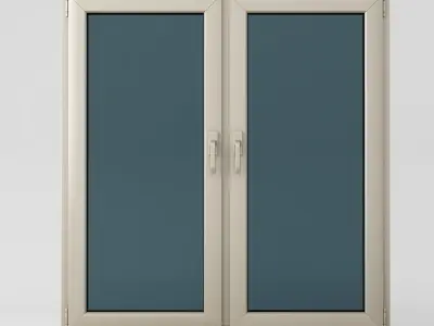 Plastic casement window 04 3D model
