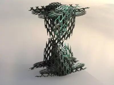 Diamond Cyberpunk Moss tower 2  3D model