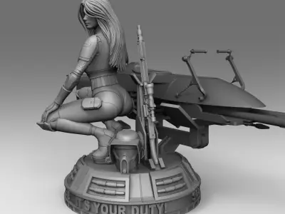 Pin Up Scout Trooper  3D print model
