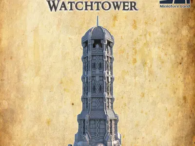 Dwarf Watchtower Tabletop Terrain 28 MM 3D print model