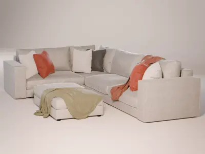 Modern corner sofa 3D Model 3D model