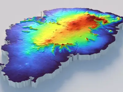Mauritius Terrain Country 3D model