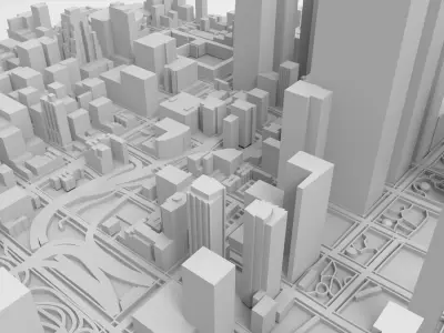 Cityscape New York USA fragment city 3D model get