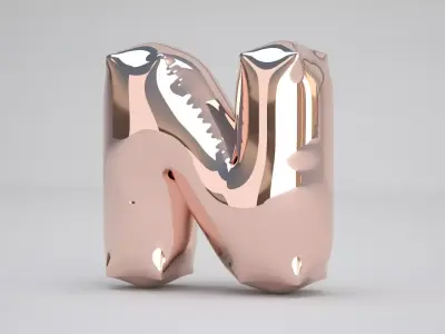 N Balloon Copper 3D model