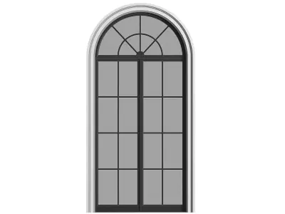 Arched Exterior Window 3D model