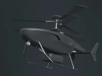  Stealth Recon Drone Gray Rigged for Cinema 4D 