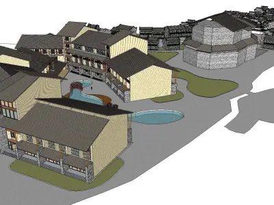 vacation spot-Resort-Fashion Leisure Hotel-0140 3D model