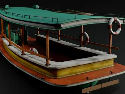 boat game asset 3D model