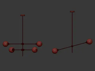 Pendant lamp Pell Bubble Chandeliers Pendant Lights  3D model