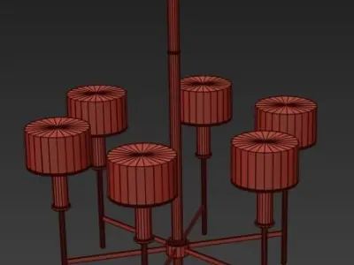 Jonathan Browning Modern Chandelier 3D model