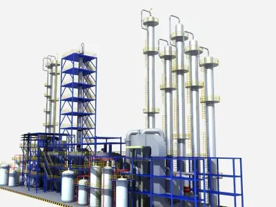  Fluorine Factory Equipment 3D model