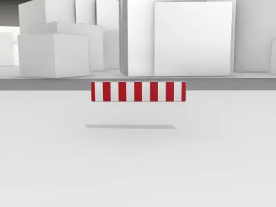Construction Barrier Version 1 600-33 250x2400mm  Low-poly 3D model