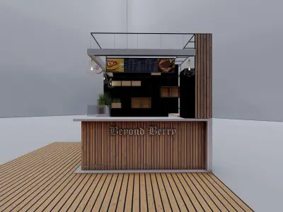COFFEE KIOSK BOOTH 3D model