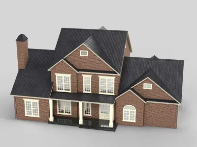 British House Design 15T4  Low-poly 3D model