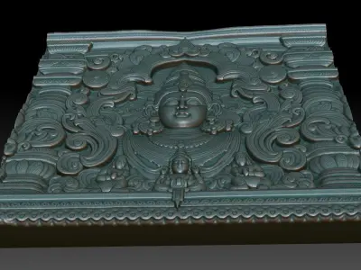 Indian Temple Wall basrelief 35 240622 3D print model