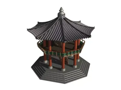 Korea Dancheong Palgakjeong 3D model