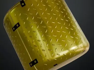 Golden Full Metal Plate PBR Seamless Texture