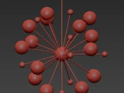Sputnik Chandeliers 3D model
