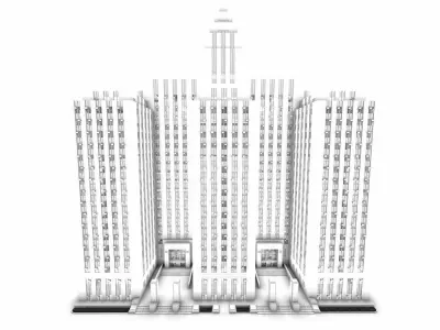 District Attorneys Office New York City Manhattan USA 3D model