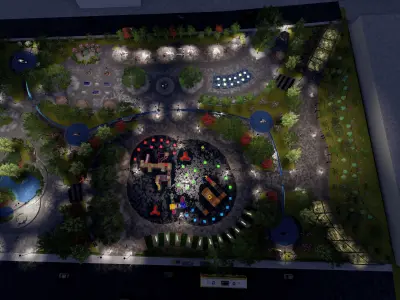 Master park-Regional park project-Private Park Landscape 3D model