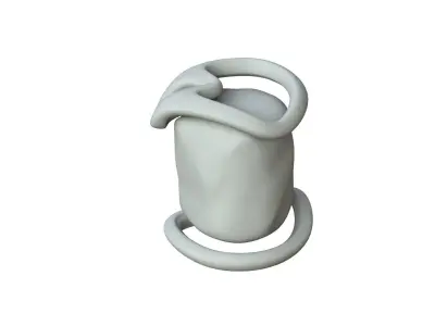 SciFi Shape Object Low Poly Low-poly 3D model 6