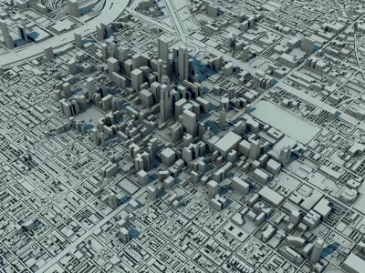 Philadelphia City United States 3D print model