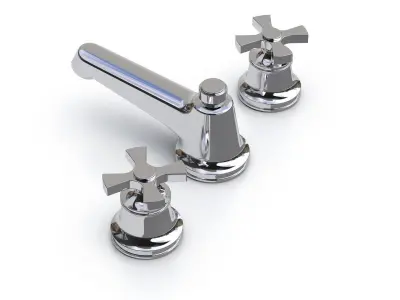 Waterworks Transit Faucet with Cross Handles 3D model