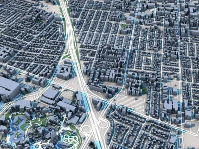 Anaheim City California 3D model