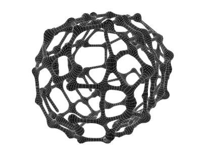 Abstract Shape Nanotubes v1 003 Low-poly 3D model