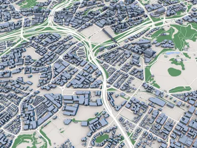 Auckland City North Island New Zealand 3D model