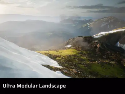 Ultra Modular Landscape System Low-poly 3D model