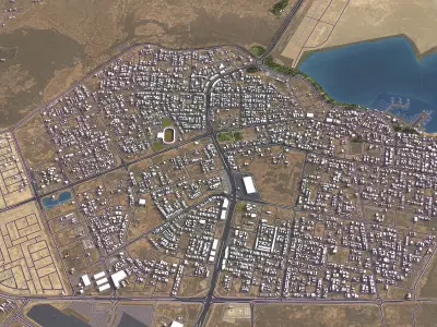 Al Khor  - City 3D Model Low-poly 3D model