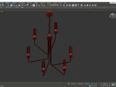 Helix Chandelier Low-poly 3D model