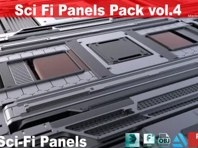 Sci-Fi Panels vol 4 3D model