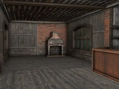 Tavern Low-poly 3D model