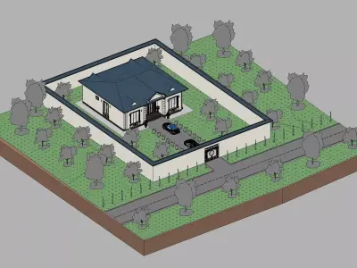 Classic House Revit Model 7 3D model