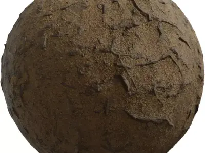 Dry Mud Ground With Cracked Tracks  Texture