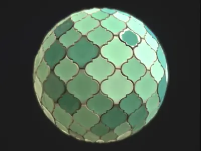 Orienltal Tiles PBR Smart Material Texture