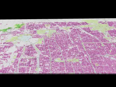Beijing City urban planning maquett  building  Topography MODEL 3D model