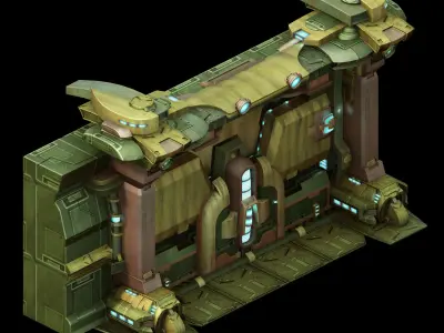 New Area - Underground Wall Entrance 02 3D model