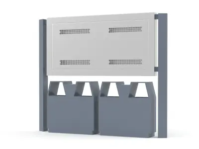 Trash Bin Led Light Box Free 3D model