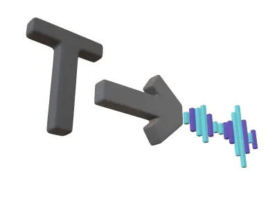 Text To Speech Icon v1 002 Low-poly 3D model