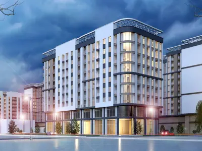 residence building Low-poly 3D model