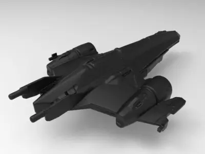 futuristic spaceship  3D print model