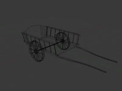 Wagon Dare Game Ready  Low-poly 3D model