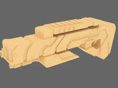 Scifi Gun GR03 3D Model Low-poly 3D model