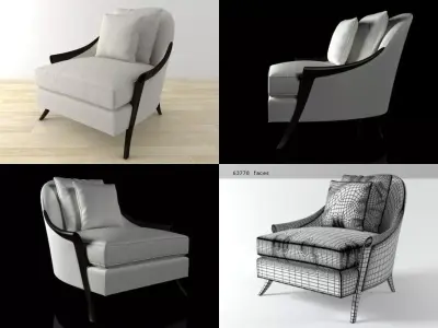 Cala Silhouette Lounge Chair 3D model