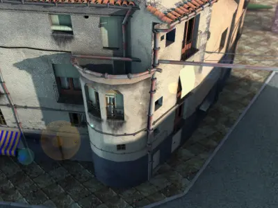 Old streets  slums and refugee camps   old village scene 3D model