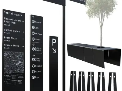 Street Elements 3D model